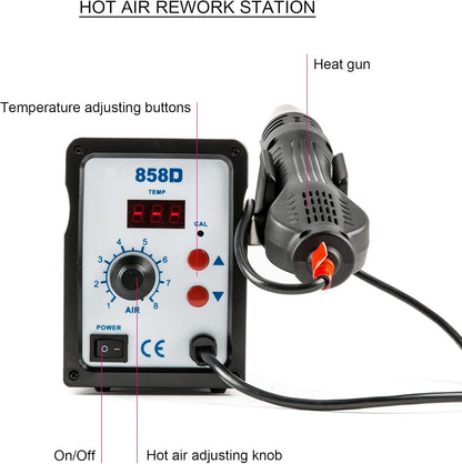 CREWORKS 858D SMD Soldering Rework Station 110V