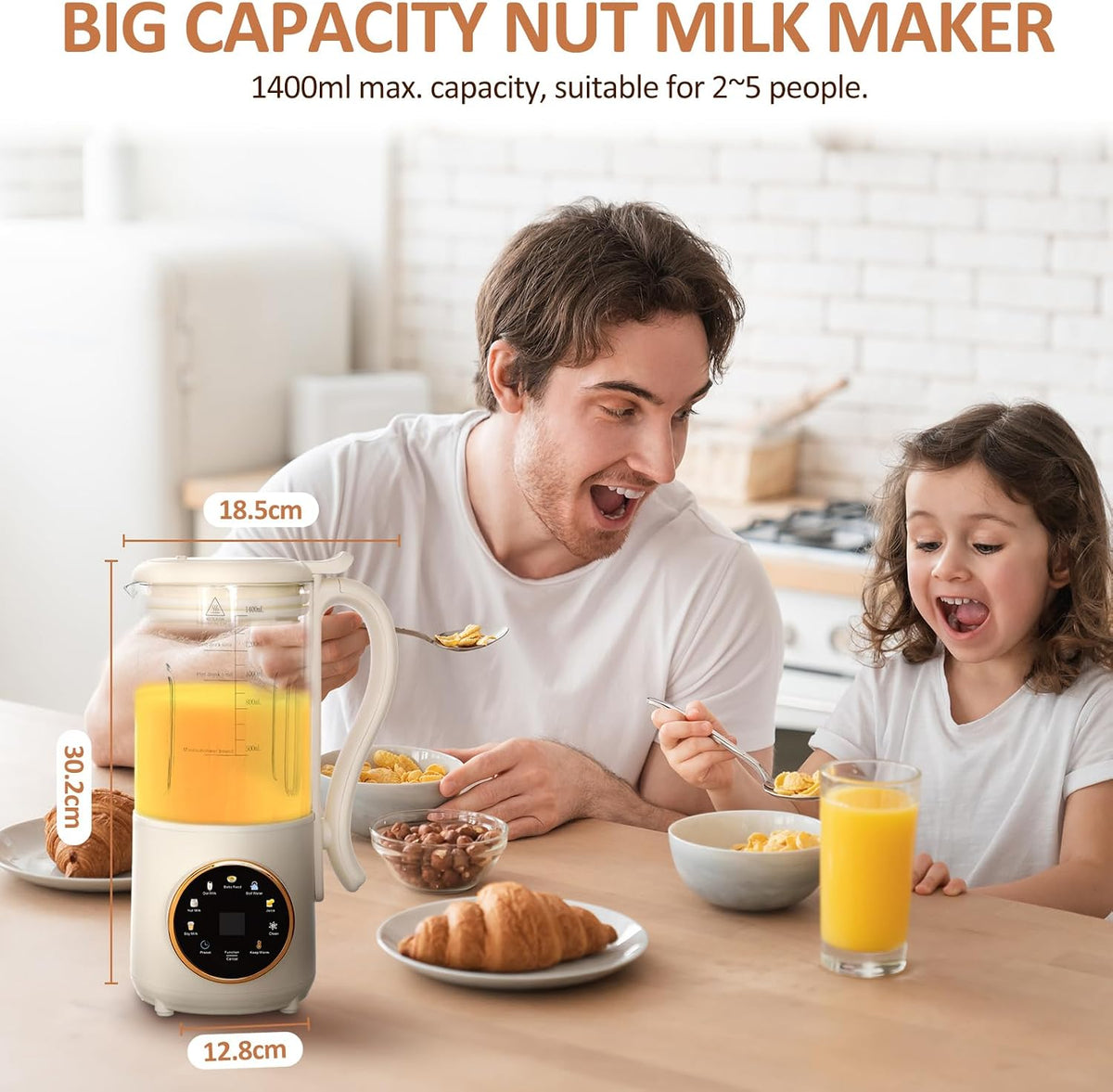 Umelee JX-319 Automatic Soy Milk Maker 1.4L Beige
