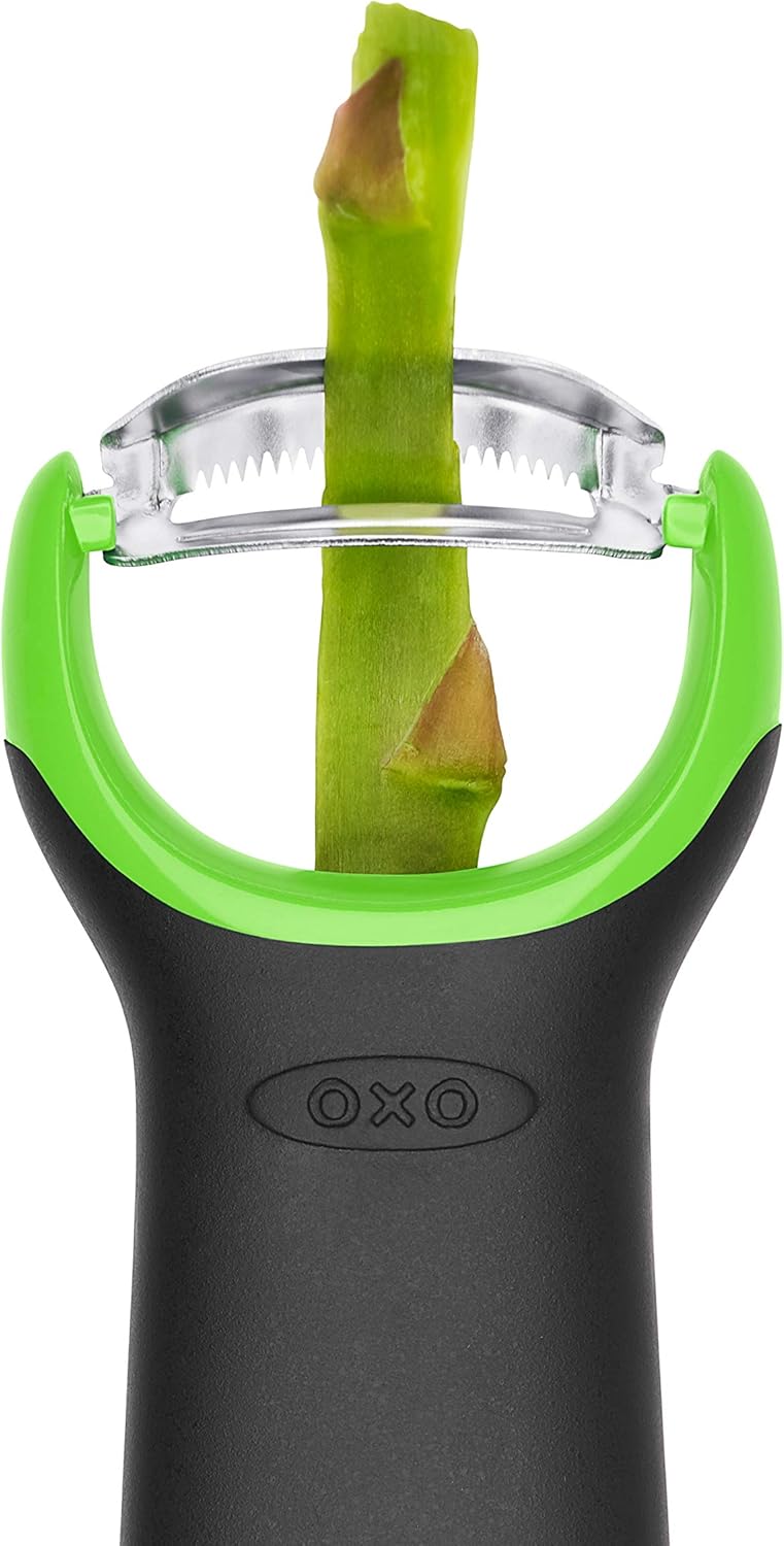 OXO Asparagus Peeler, Stainless Steel, Black