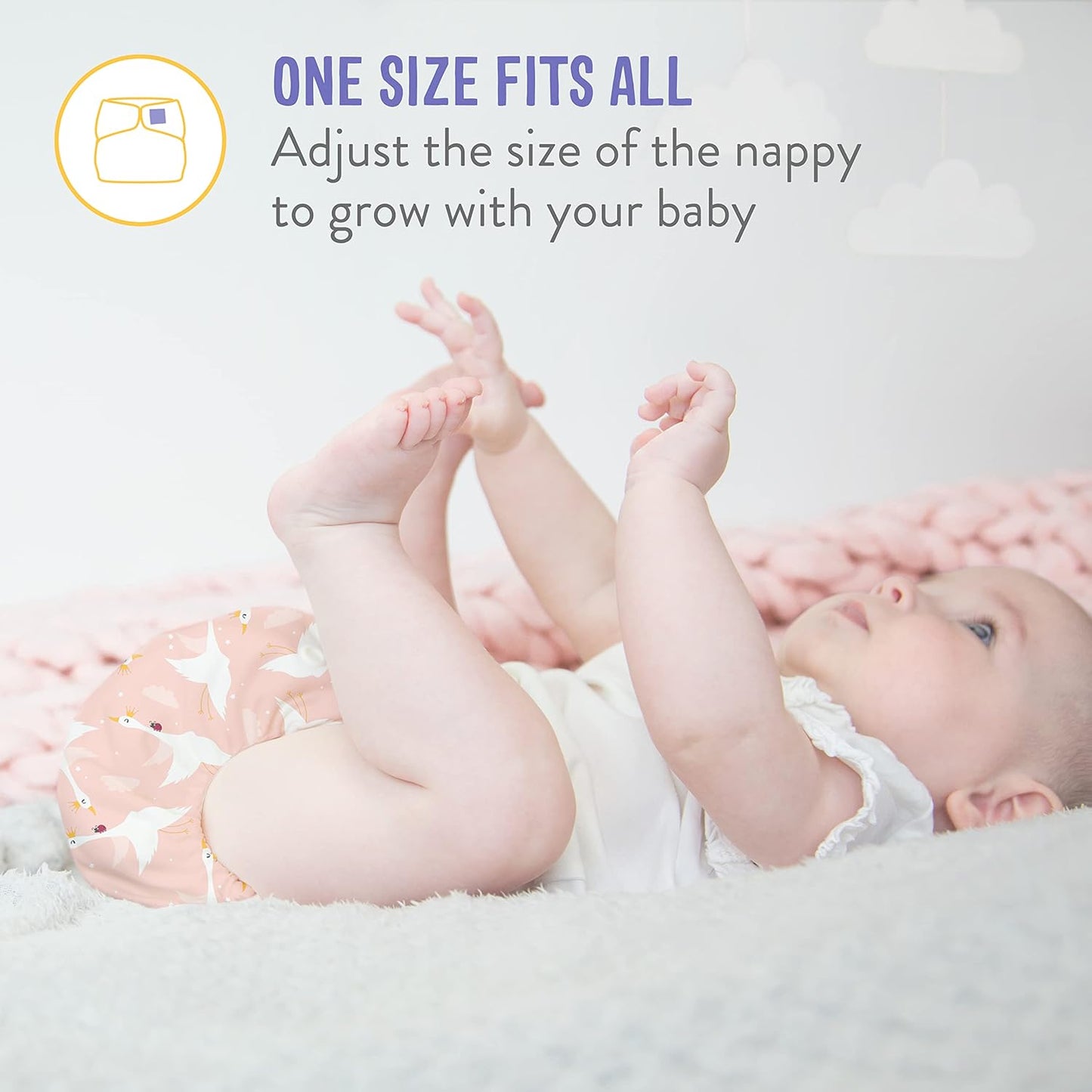 Bambino Mio Miosolo Classic Reusable Nappies Set Cute Fruit Design