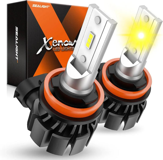 SEALIGHT Yellow LED Fog Light Bulbs for H8/H11/H16 - 2 Pack - Gomix Brands Outlet