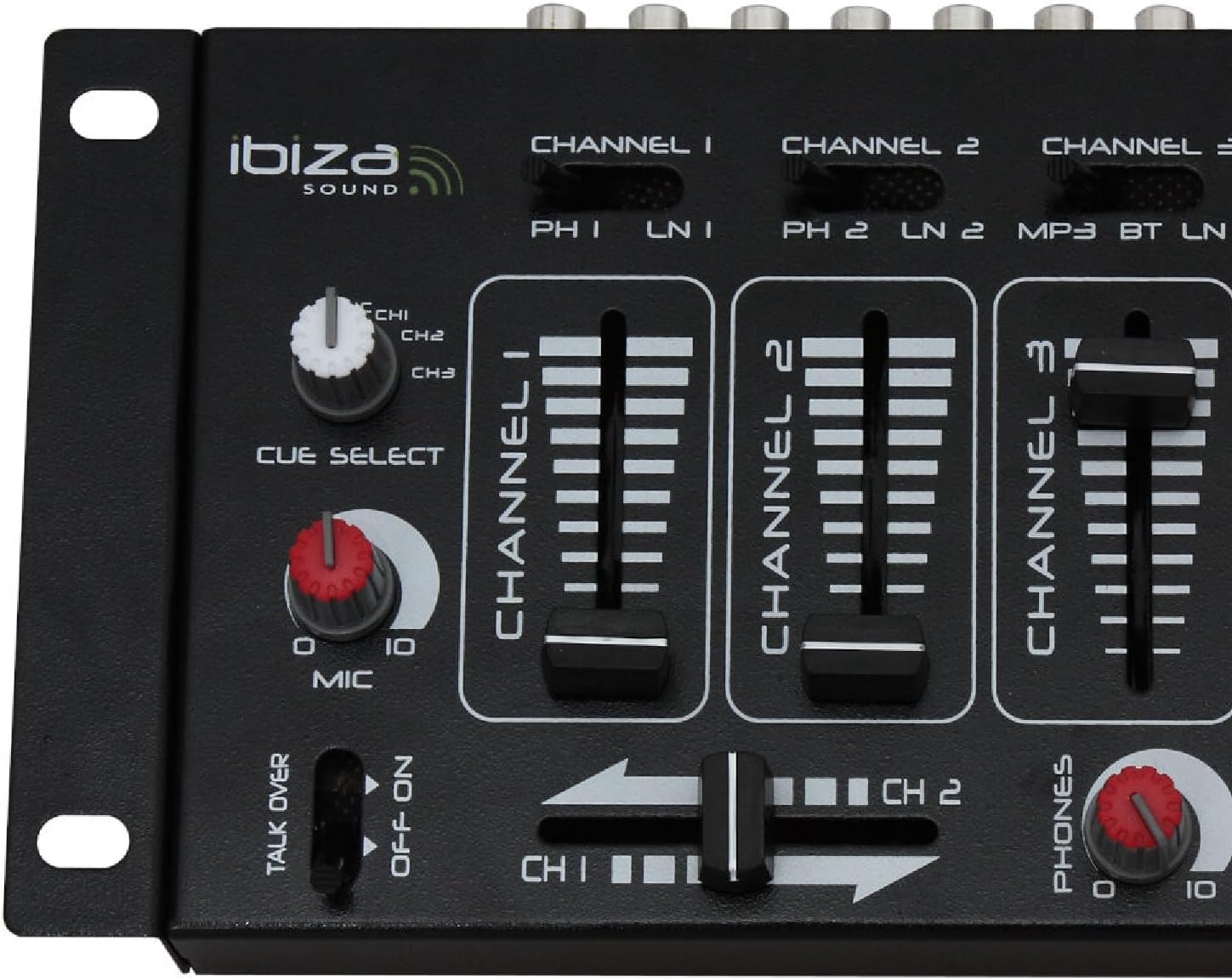 Ibiza DJ21USB-BT Bluetooth USB 4-Channel 7-Input DJ Mixer Console