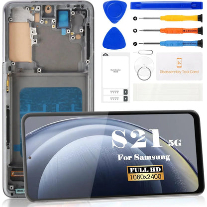 Samsung Galaxy S21 5G LCD Touch Screen Replacement Kit Black - Gomix Brands Outlet