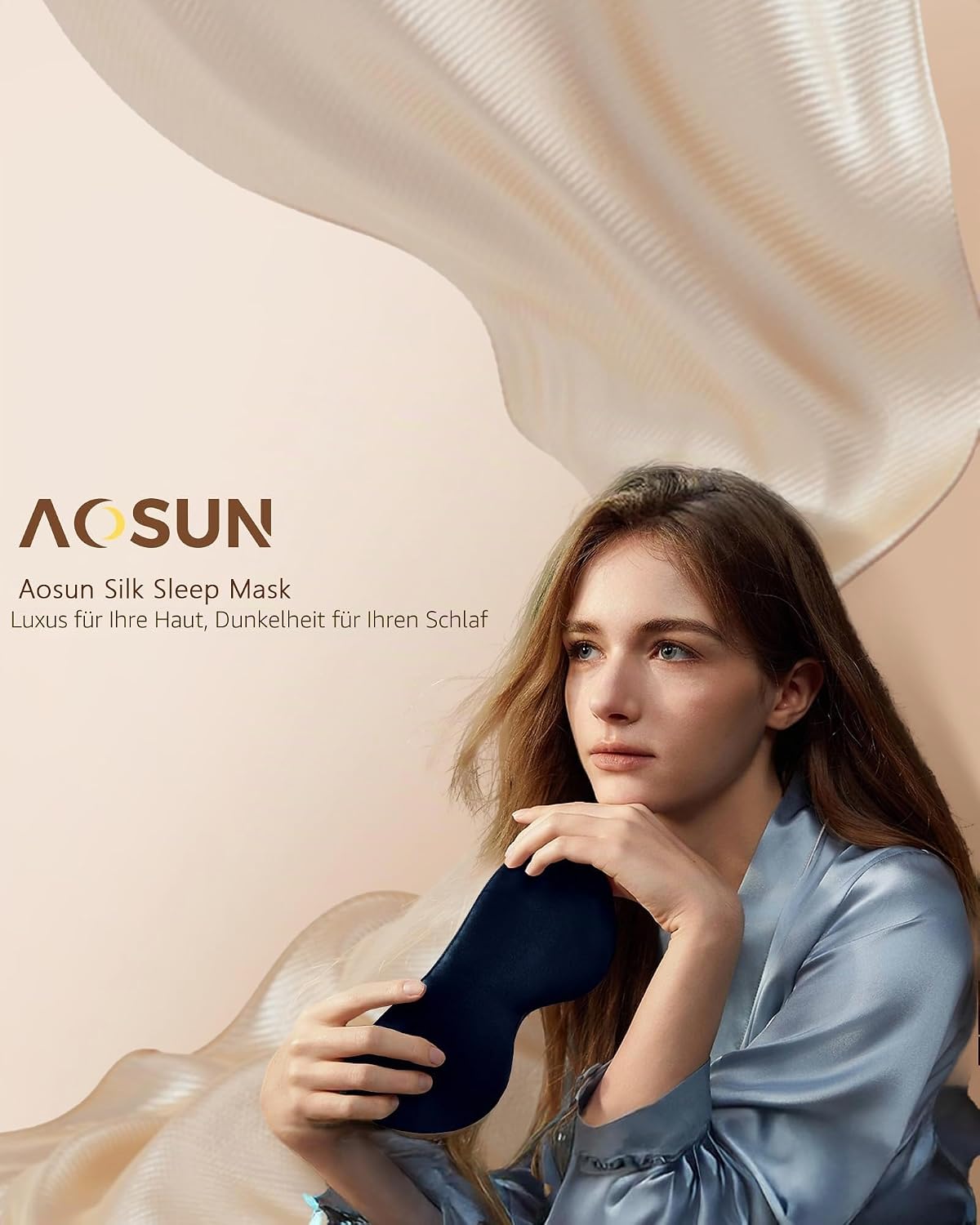 Aosun 100% Pure Silk Hypoallergenic Sleep Mask