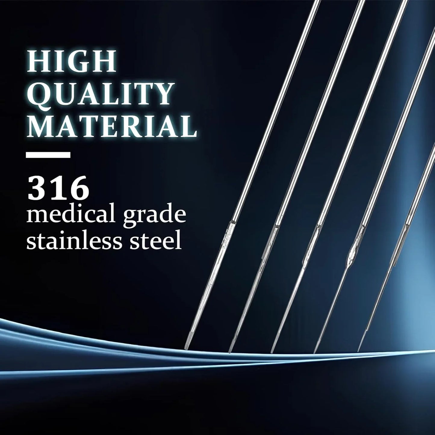 ATOMUS 100pcs Mixed Disposable Tattoo Needles – Sterile Stainless Steel Set - Gomix Brands Outlet