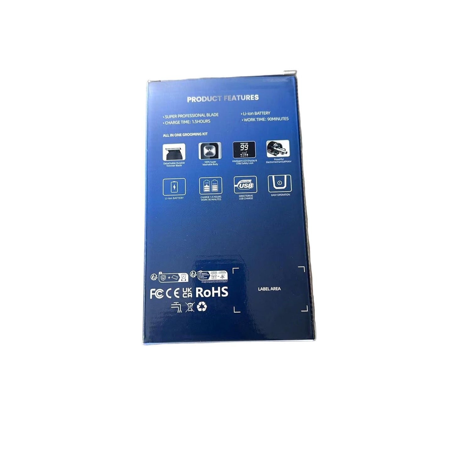 Professional Wet-Dry Beard & Hair Trimmer with 8 Rotating Heads