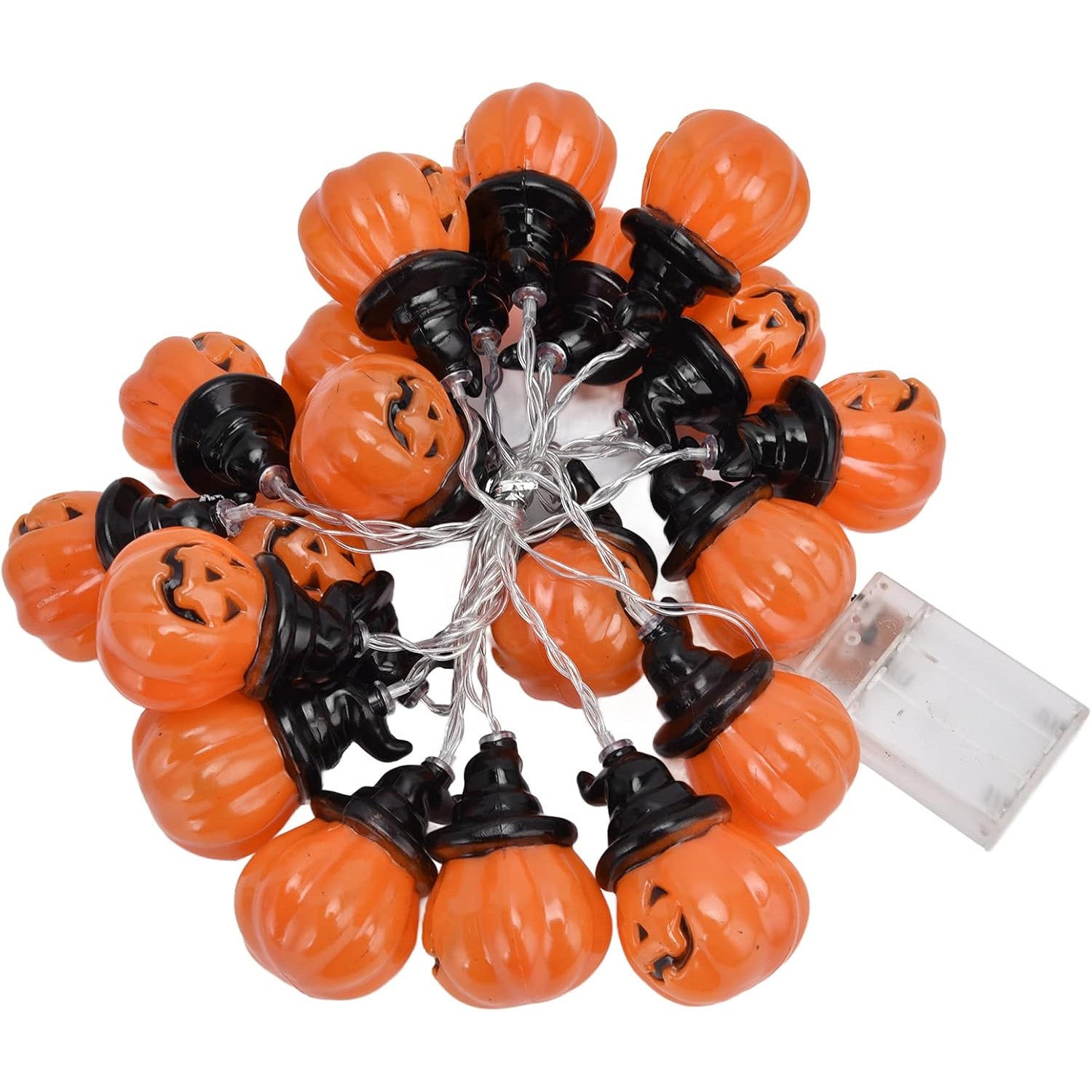 Cute Pumpkin Lantern String Lights 20 LEDs Dual Mode