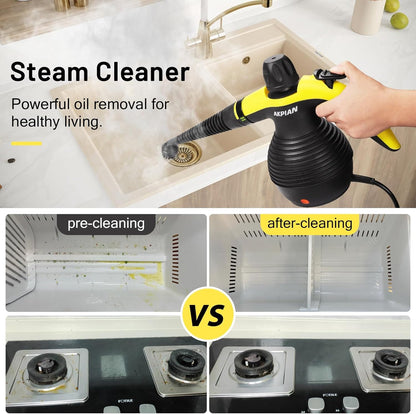 AKPIAN Handheld Pressurized Steam Cleaner with 10-Accessory Set