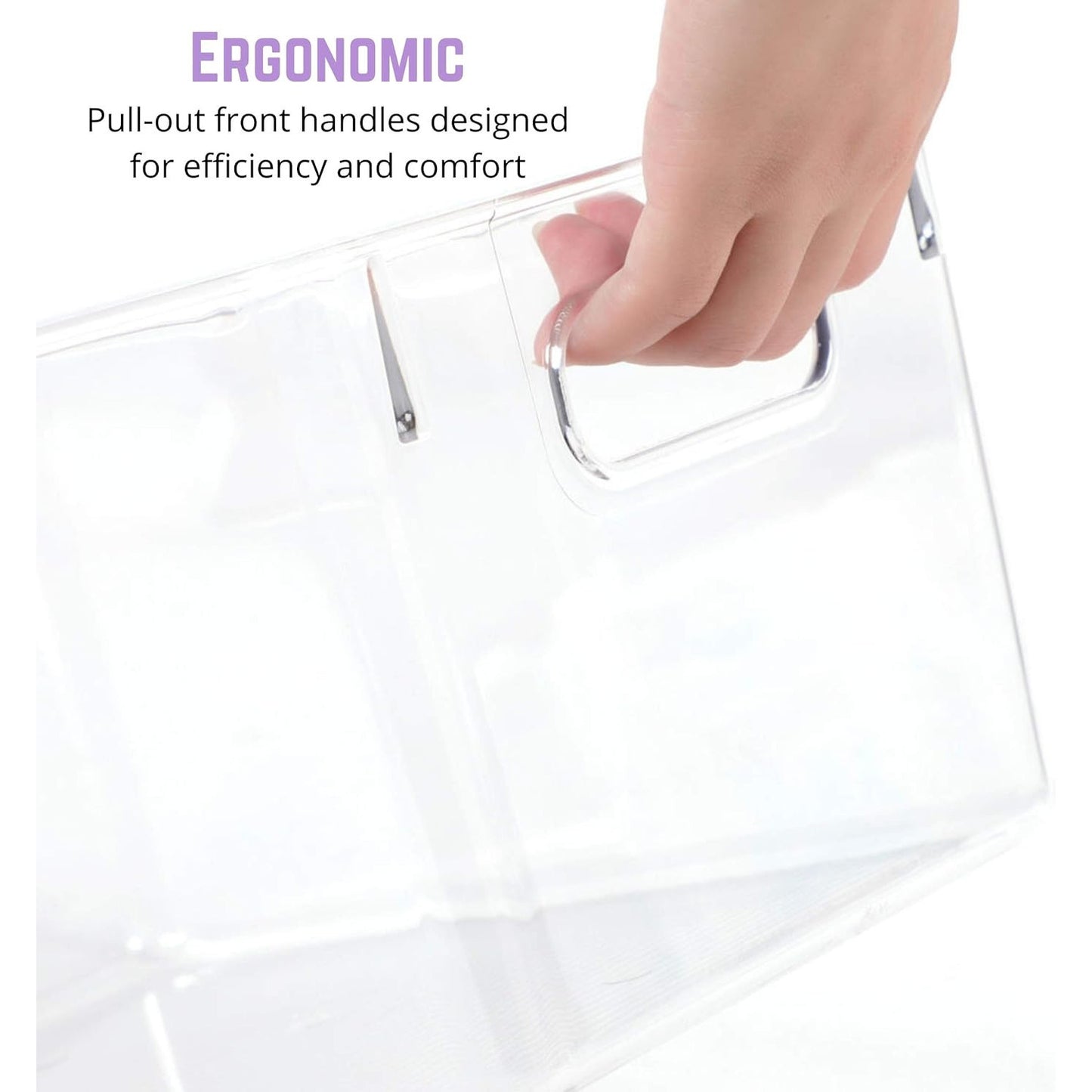 Soko Design 2-Pack Clear Stackable Storage Bins for Fridge