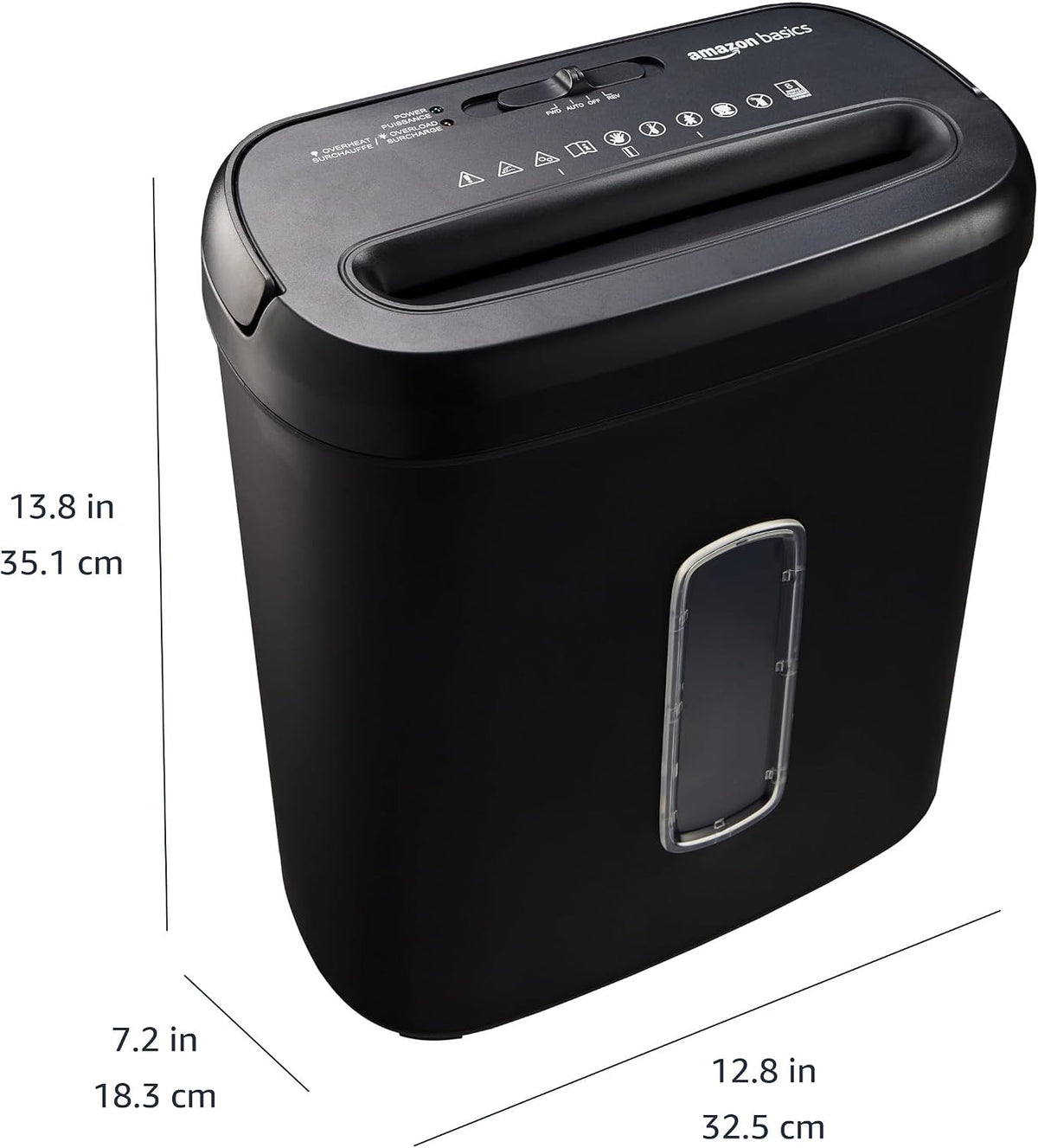 Amazon Basics C276-A Cross Cut Paper Shredder 14L Black