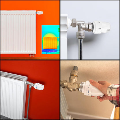 Thermostatic Radiator Head 3 Pack M30x1.5 Smart Valve Replacement for Home Heating