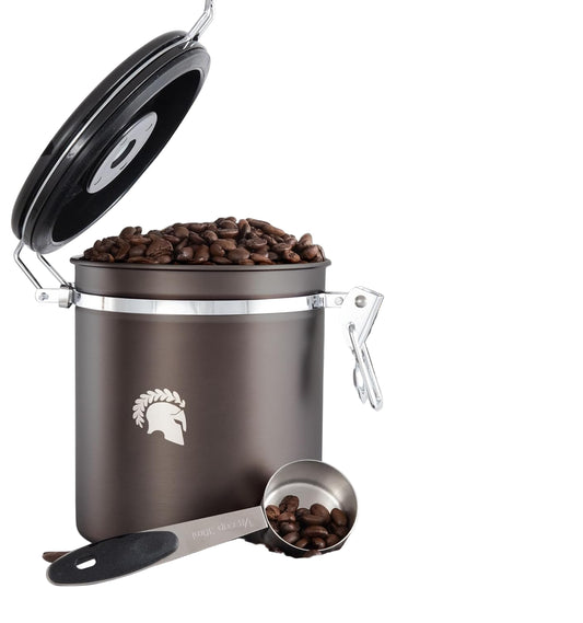 Barista Legends Airtight Stainless Steel Coffee Jar 500g with Calendar