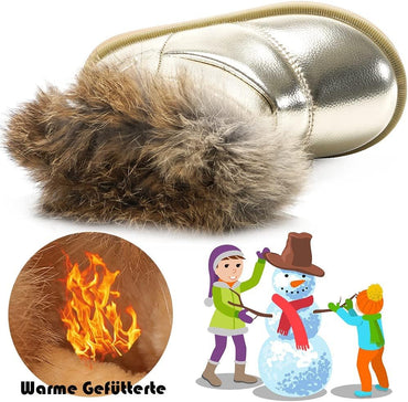 Cozy Fur-Lined Waterproof Winter Boots for Baby Girls