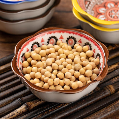 6-Piece Porcelain Snack Bowls Set – 70ml Boho Soy Sauce Bowls