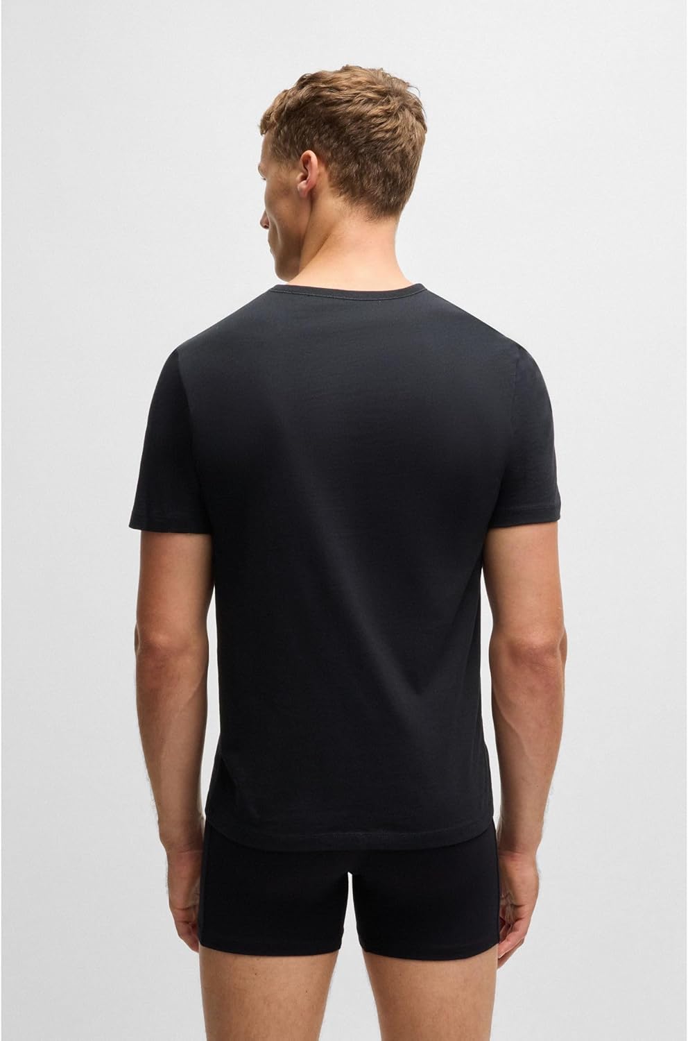 BOSS Men's Pure Cotton V-Neck T-Shirt Pack of Six