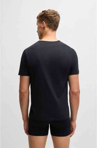 BOSS Men's Pure Cotton V-Neck T-Shirt Pack of Six