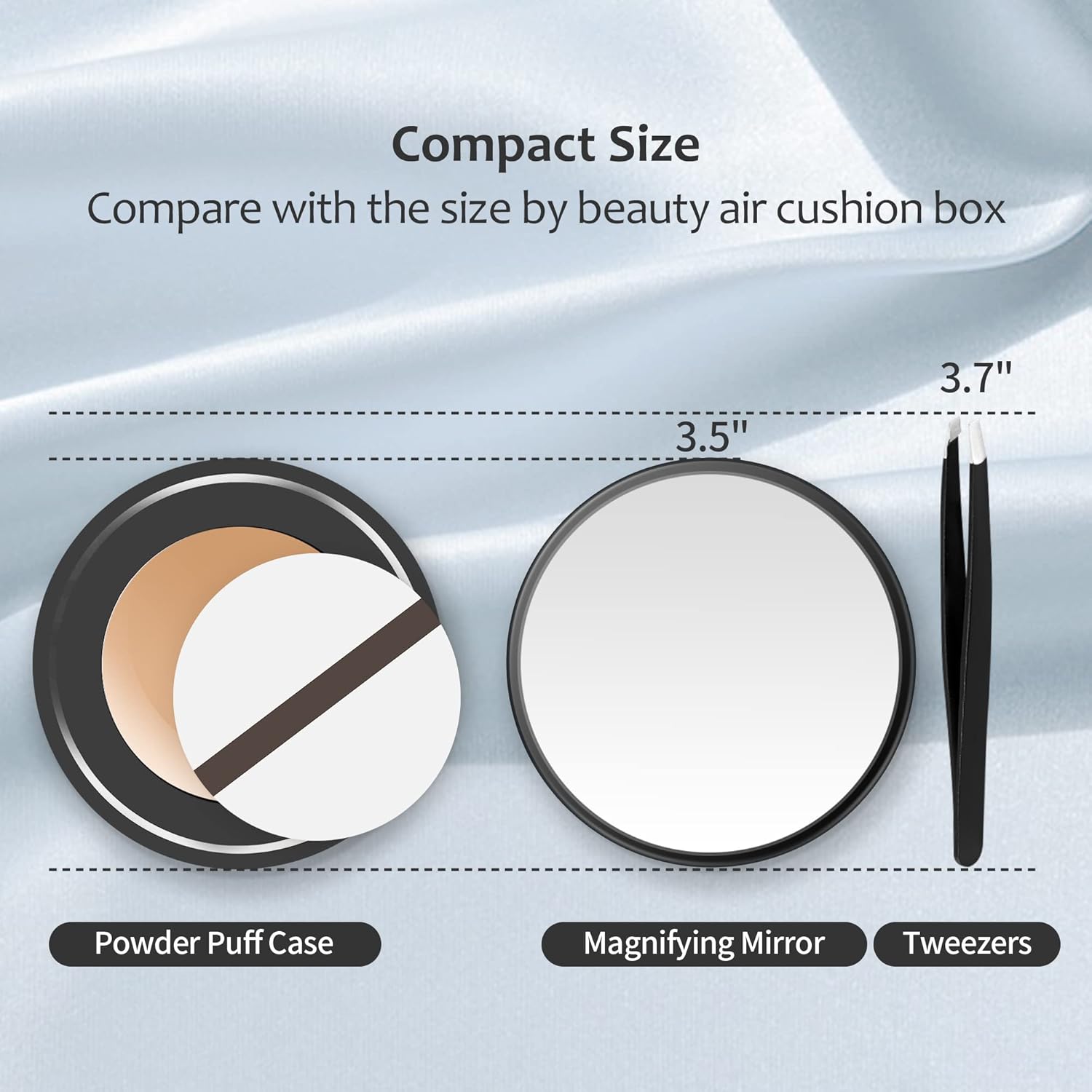 MIYADIVA 30X Magnifying Travel Mirror, Suction Cup, Portable Tweezers