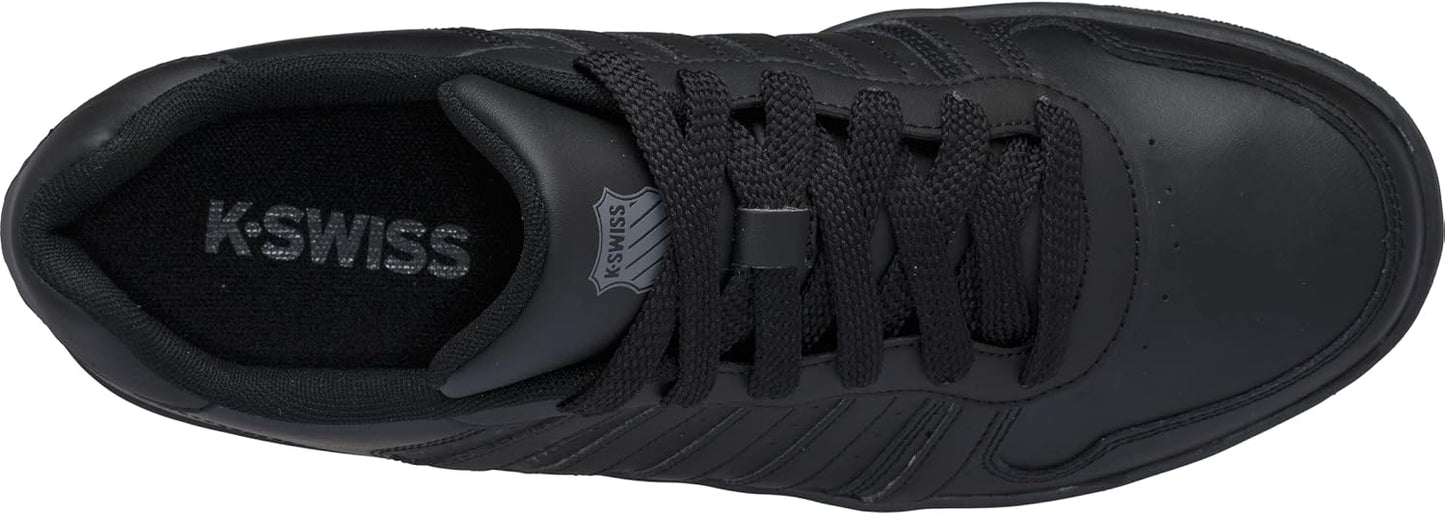 K-Swiss Court Palisades Men's Leather Trainer Shoes Black