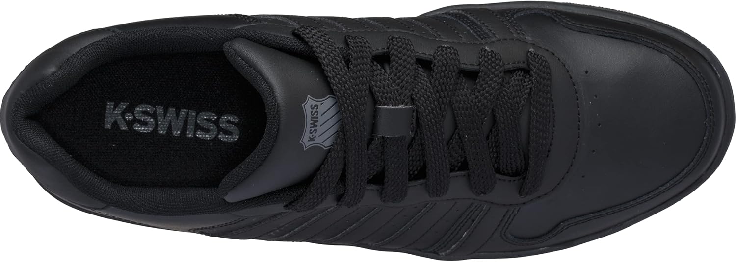 K-Swiss Court Palisades Men's Leather Trainer Shoes Black