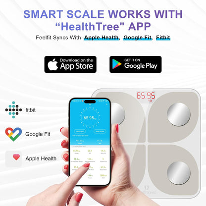 Healthkeep Bluetooth Smart Body Scale with 13 Measurements, 180lb Capacity