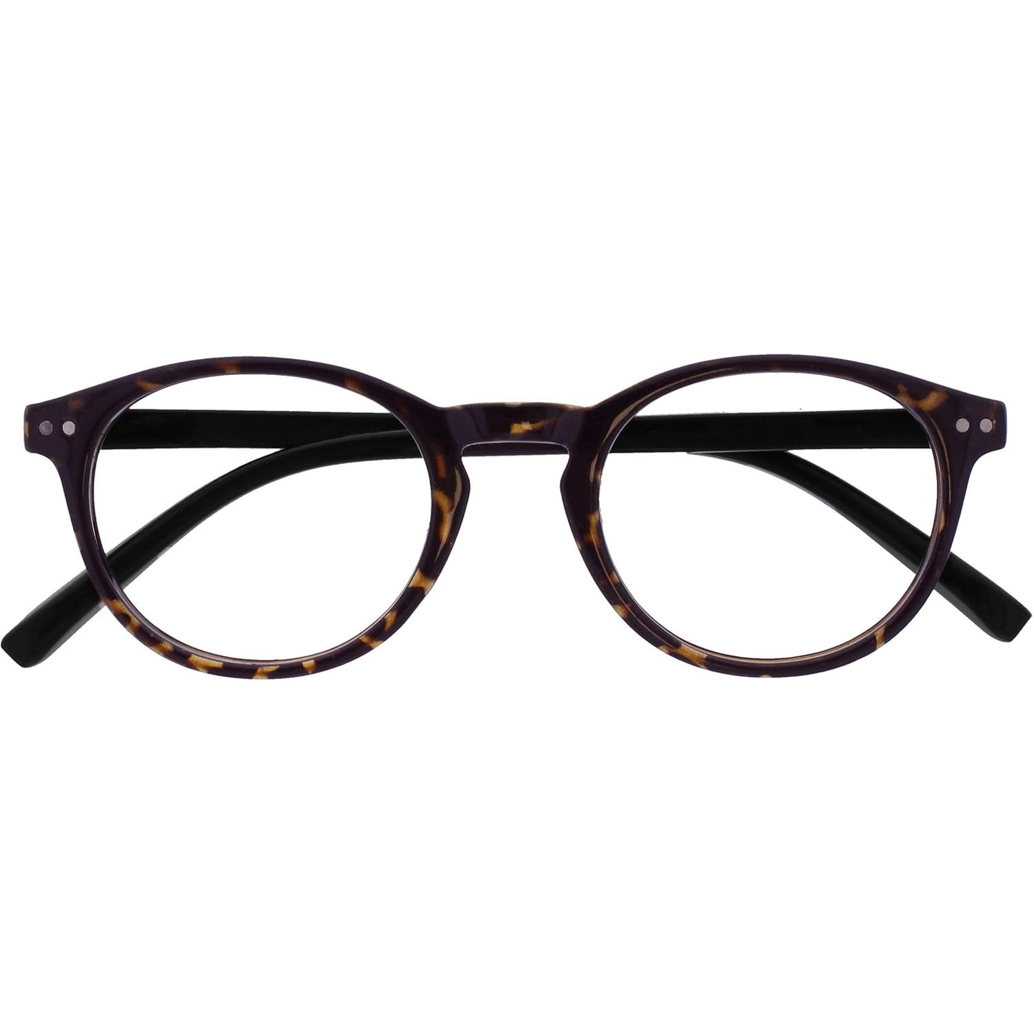 OPULIZE Zen Small Round Tortoiseshell Reading Glasses with +1 Diopter
