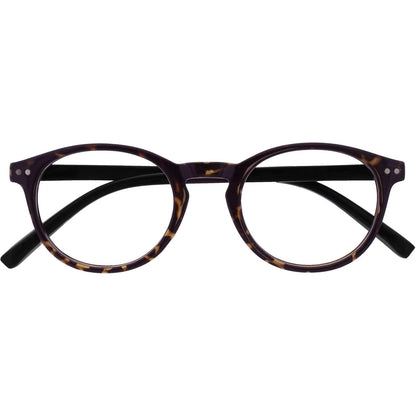 OPULIZE Zen Small Round Tortoiseshell Reading Glasses with +1 Diopter
