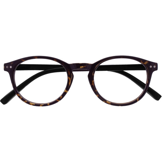 OPULIZE Zen Small Round Tortoiseshell Reading Glasses with +1 Diopter