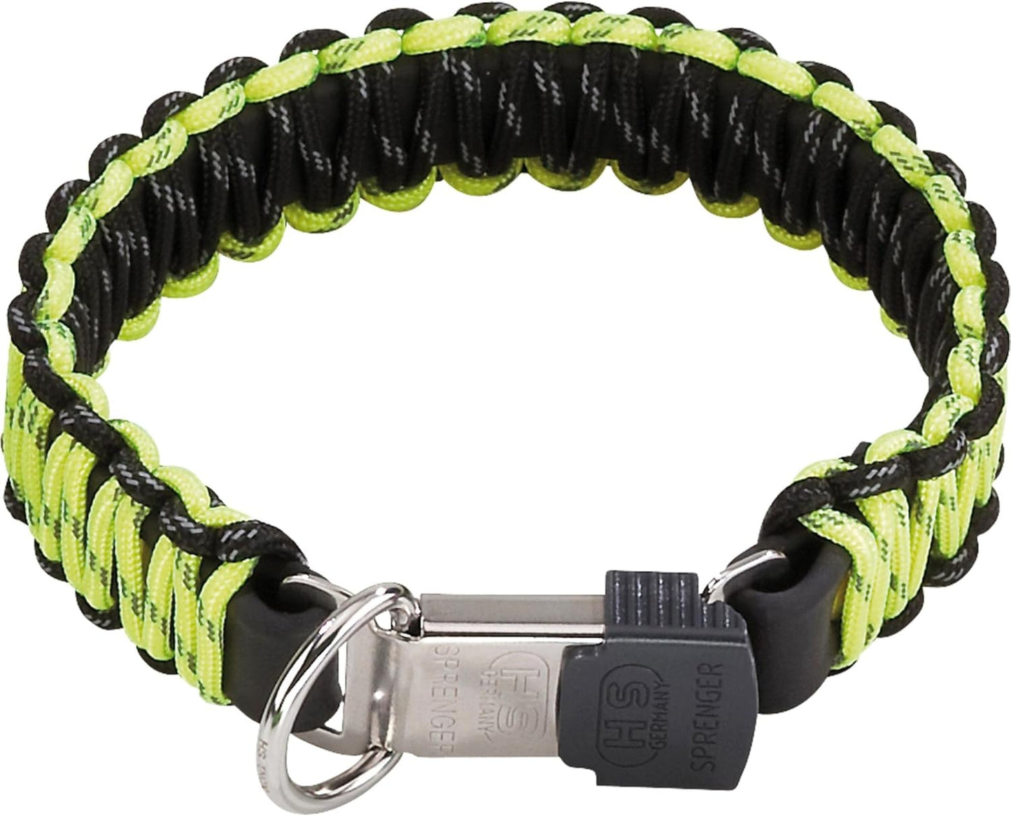 Sprenger Yellow Paracord Dog Collar: Sturdy, Reflective, Water-Repellent, Durable
