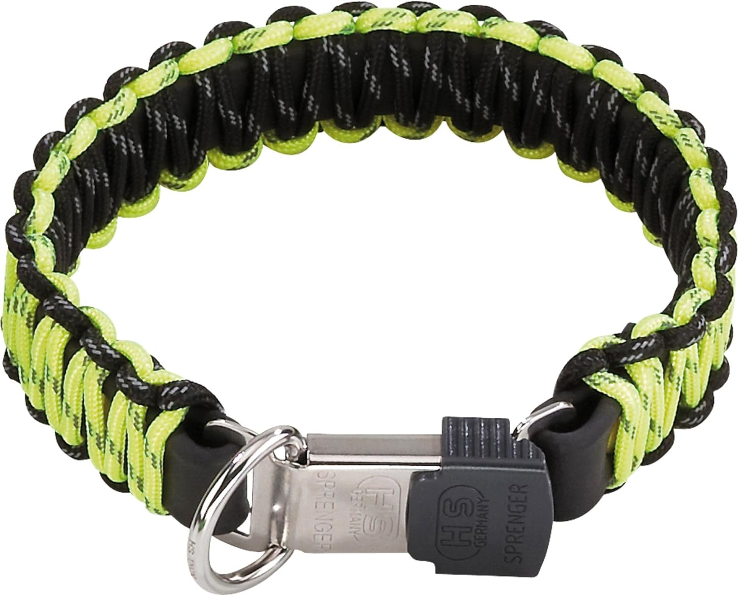 Sprenger Yellow Paracord Dog Collar: Sturdy, Reflective, Water-Repellent, Durable