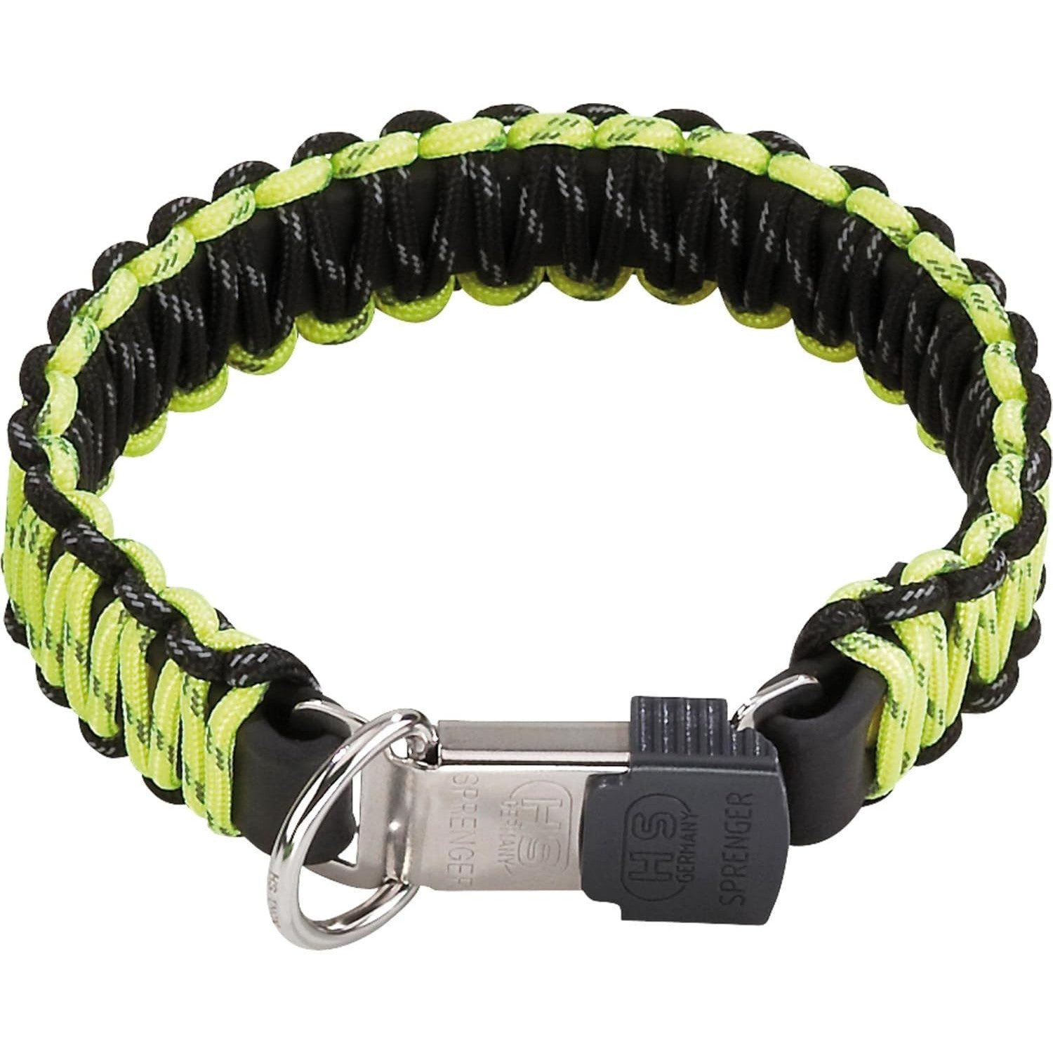 Sprenger Yellow Paracord Dog Collar: Sturdy, Reflective, Water-Repellent, Durable