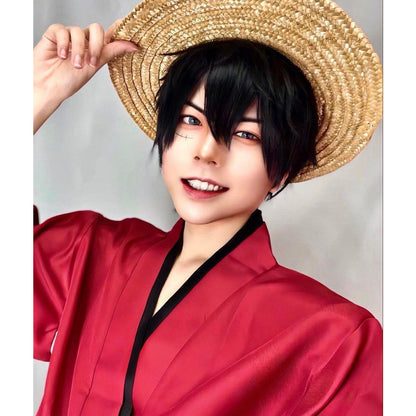 Luffy Straw Hat – Monkey D. Luffy Costume Cap – Natural Straw Cosplay Hat