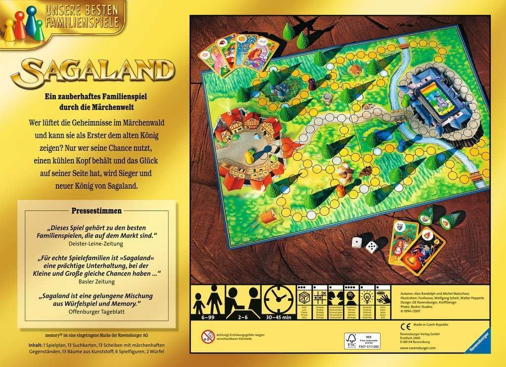 Ravensburger Sagaland Fairy Tale Memory Board Game for Families