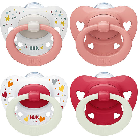 NUK Signature Day & Night Baby Dummy: Soothing, BPA-Free Silicone Soothers with Glow