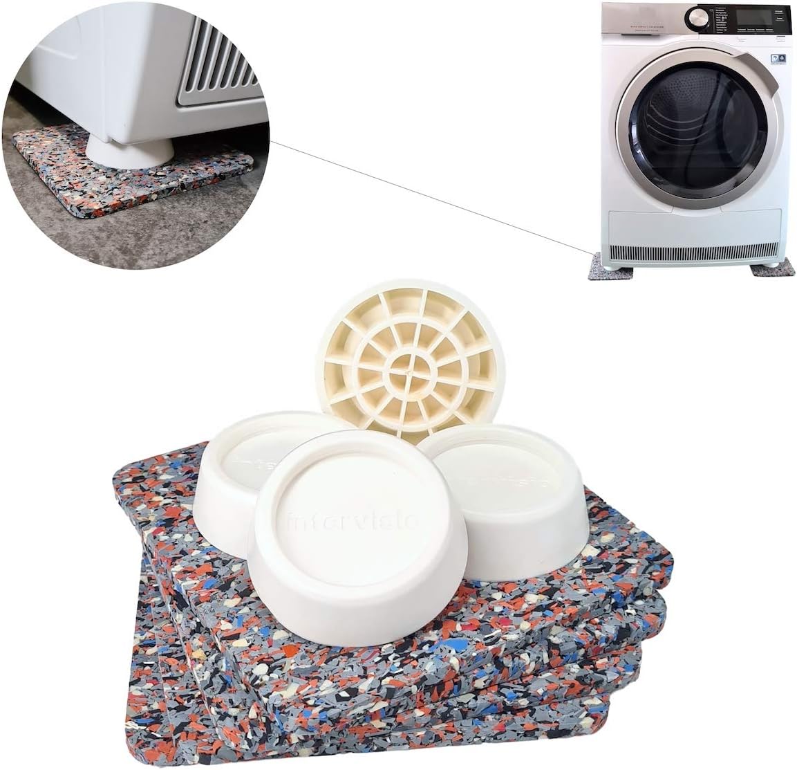 Universal Anti-Vibration Washing Machine Pads Set of 4 AD202