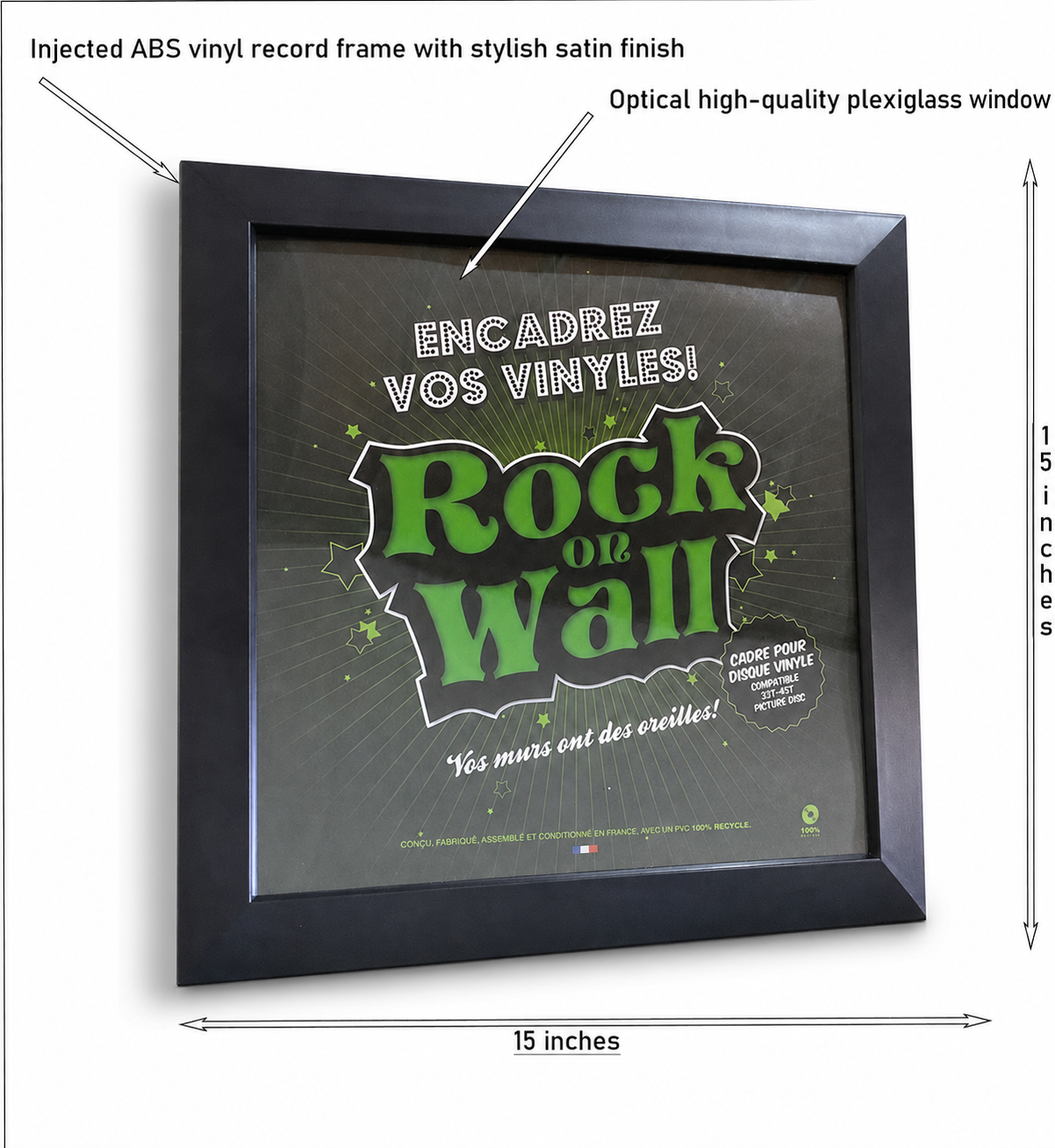 Rock on Wall Vinyl Record Frame