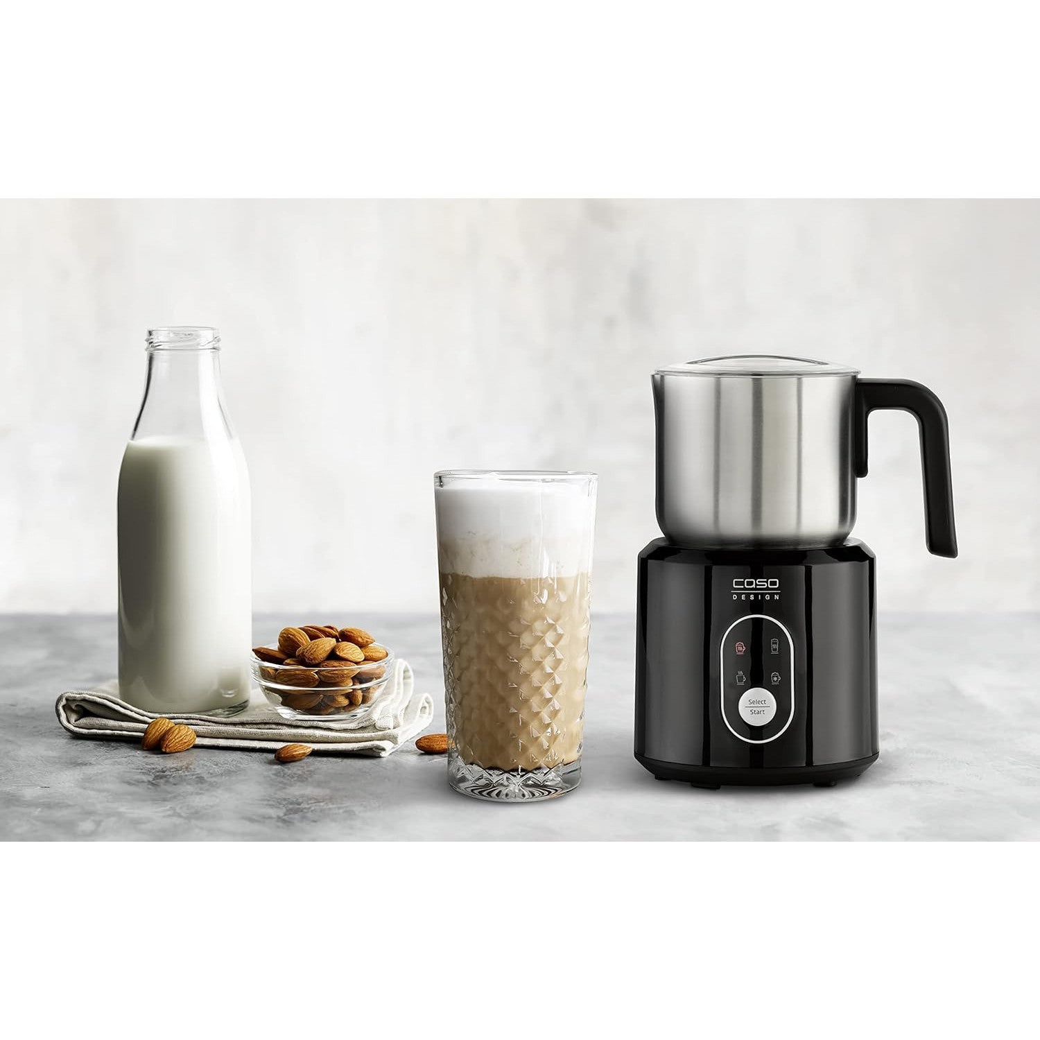 Caso Crema & Choco Black 4-in-1 Stainless Milk Frother