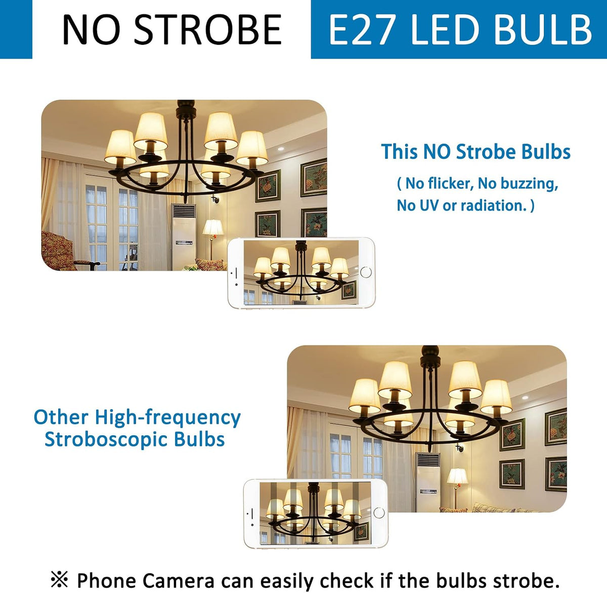 SCNNC E27 LED Corn Light Bulb 15W 1900LM Warm White 4-Pack