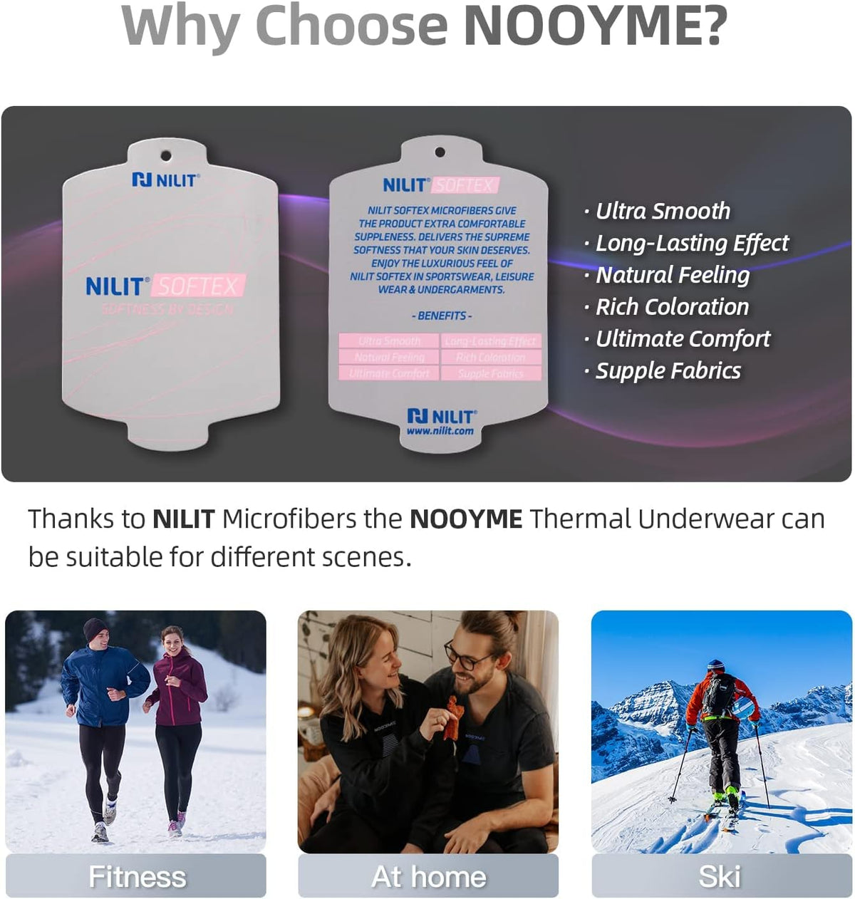 NOOYME Women's Thermal Base Layer Set