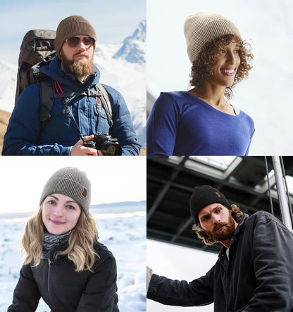 Wmcaps Plush Fleece Lined Winter Knit Beanie Hat for Men Women