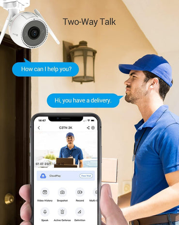 EZVIZ C3TN 3MP Outdoor Wi‑Fi Camera with Night Vision