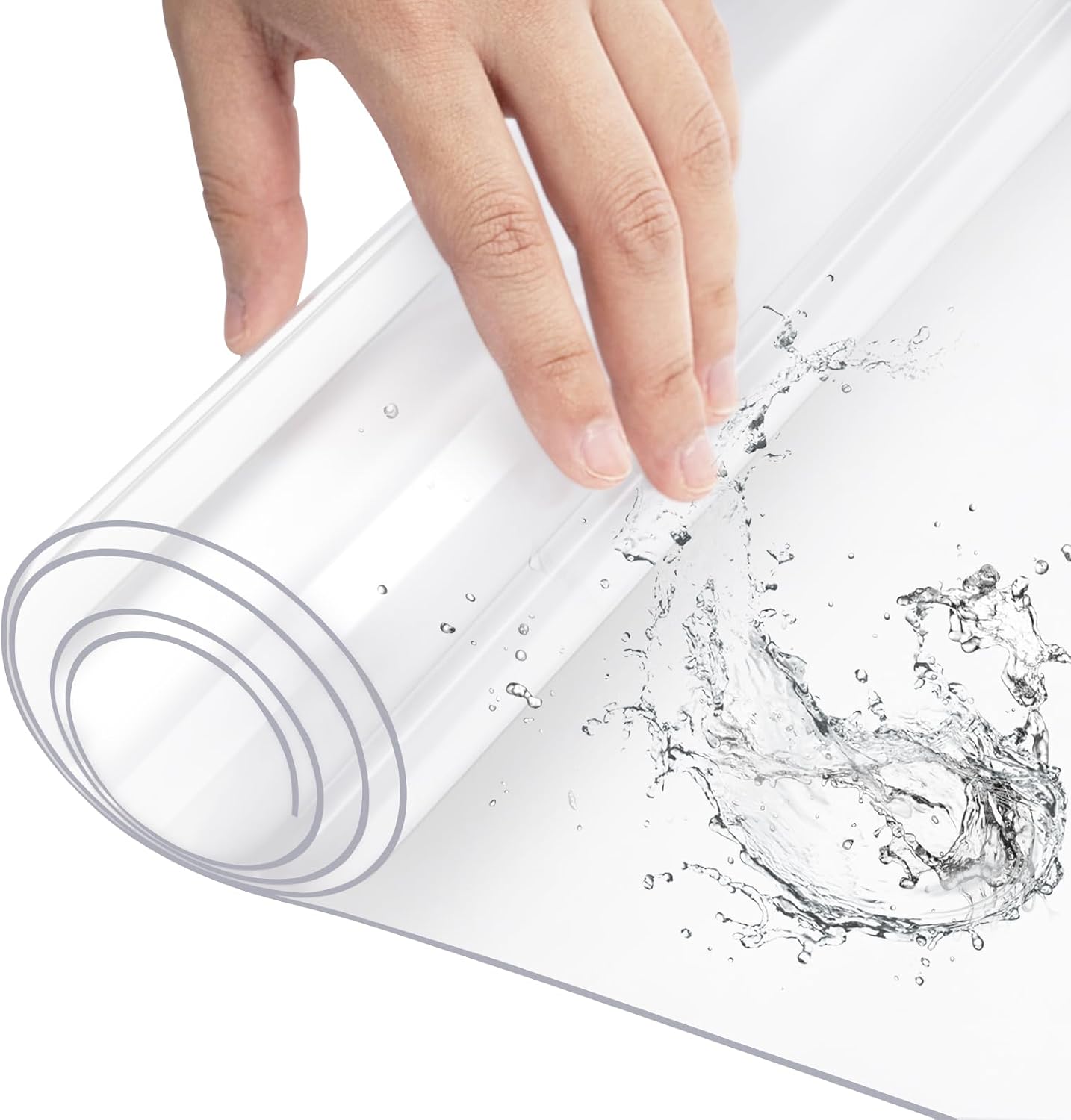 WOLTU 1mm Transparent PVC Table Film Waterproof Clear Tablecloth for Rectangular 90x160 cm