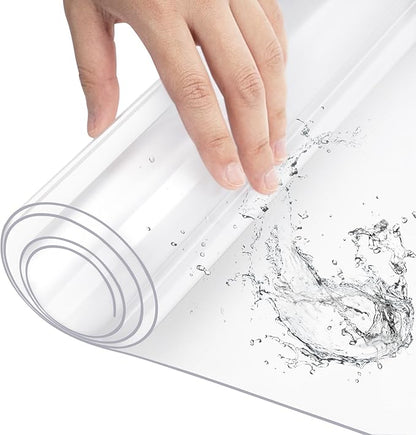 WOLTU 1mm Transparent PVC Table Film Waterproof Clear Tablecloth for Rectangular 90x160 cm