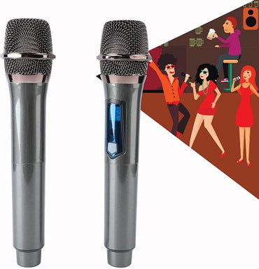 Karaoke Pro-Live Recording Vocal Microphone Handheld Wireless Dynamic System