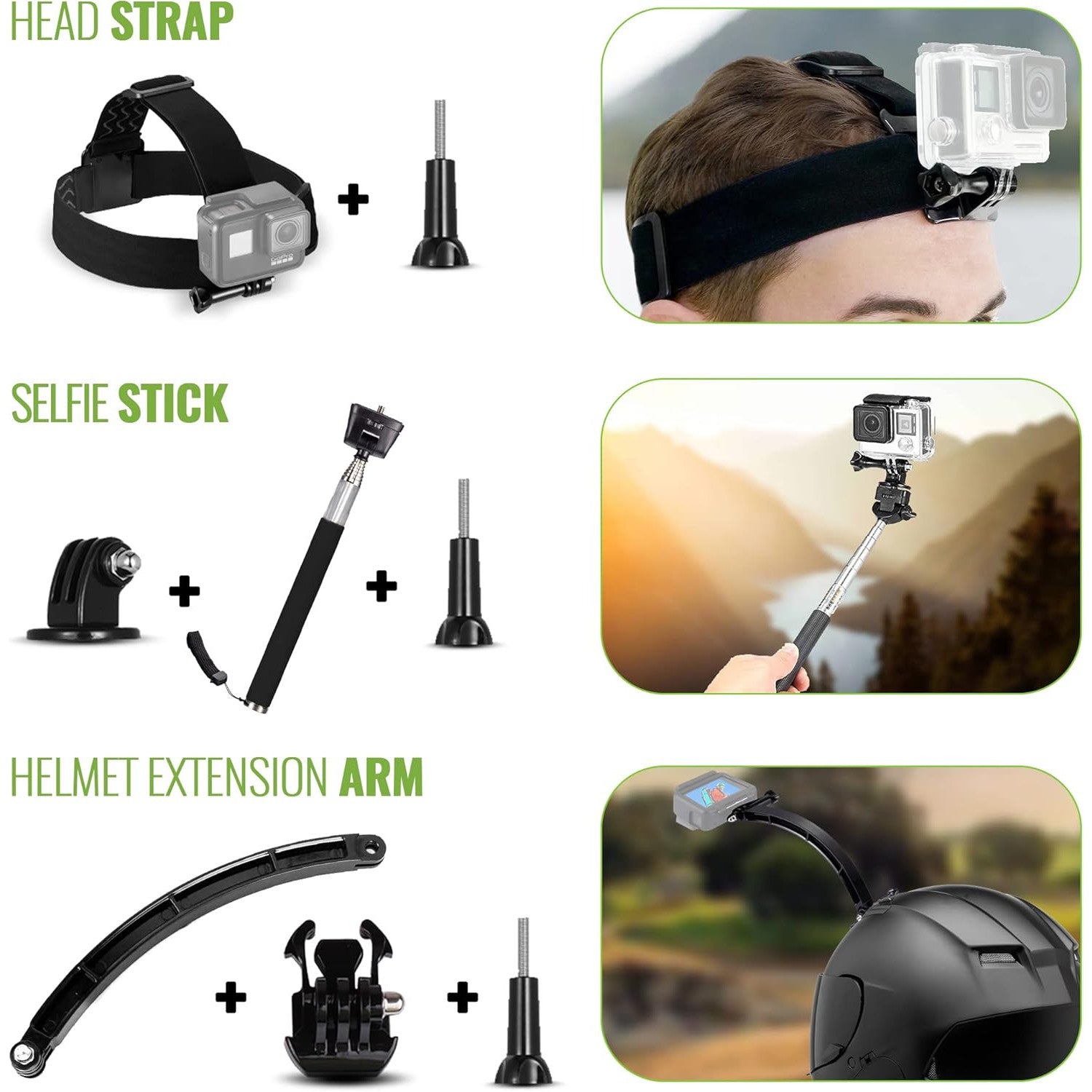 DigiNerds 50-in-1 Action Camera Accessory Kit for GoPro, Insta360, DJI