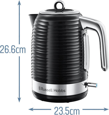 Russell Hobbs Inspire 1.7L Black High-Gloss Electric Kettle