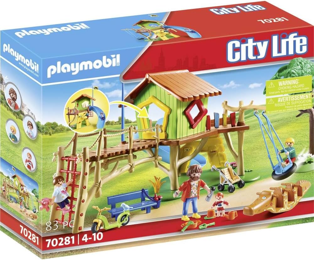 Playmobil Adventure Playground Playset with Rope Net, Swing & Seesaw