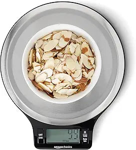 Amazon Basics EK3211 Digital Kitchen Scale LCD Stainless