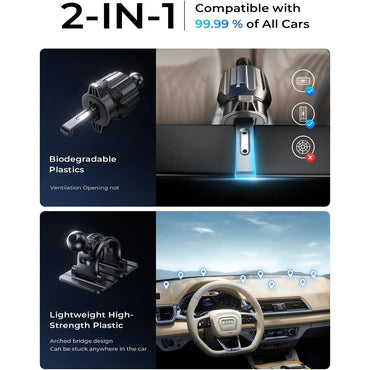 LISEN 15W MagSafe Car Mount Charger - Black Wireless Phone Holder - Gomix Brands Outlet