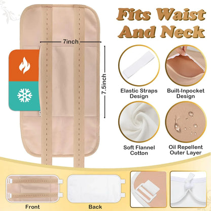 Organic Castor Oil Pack Kit: Reusable, Adjustable, Leak-Proof for Liver Detox - Gomix Brands Outlet