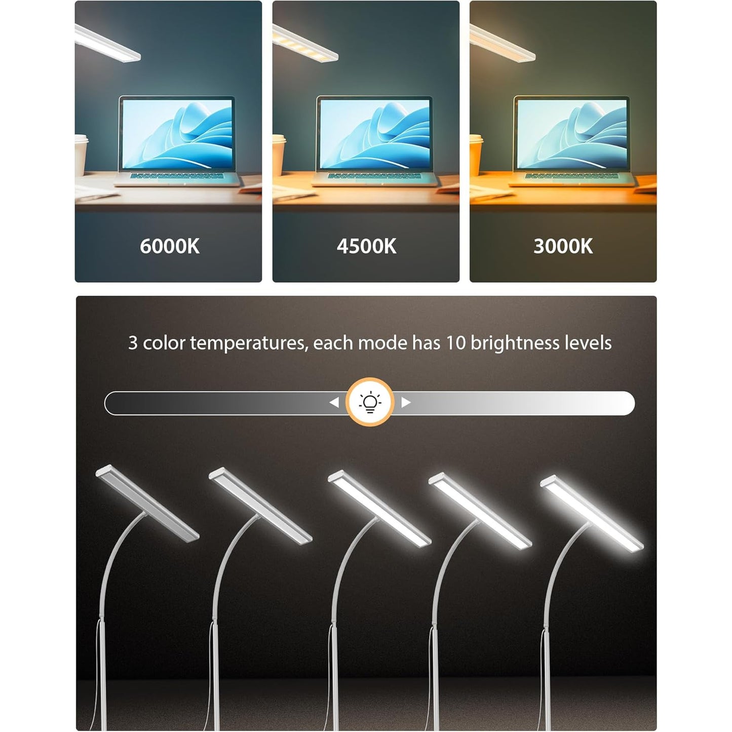 iFalarila 160 LED Desk Lamp with Remote Control, 70cm Adjustable Gooseneck, USB Powered